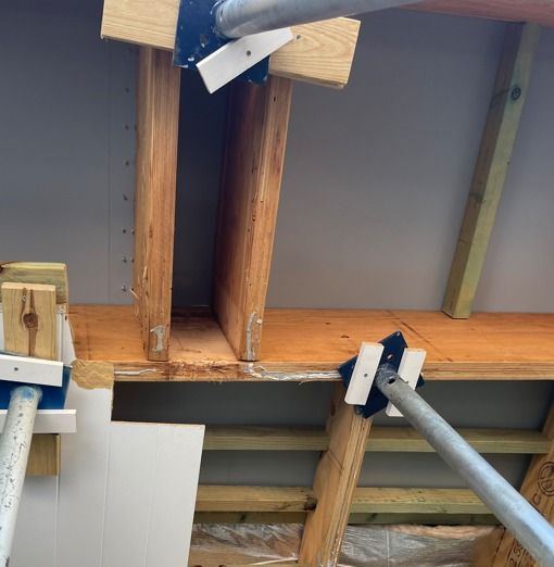 Structural post & awning repair